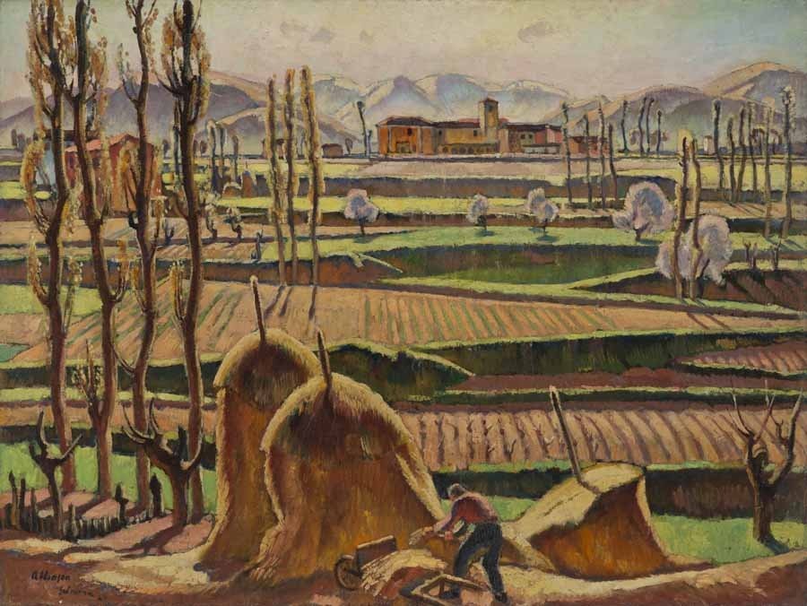 Adrian Paul Allinson, "Spring in the Abruzzi," n.d. Oil on canvas. SBMA, Gift of Mary and Will Richeson, Jr.