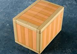 Leo Fitzmaurice, Chest, 2016, cardboard box, parcel tape, 31.5x46.5x32cm