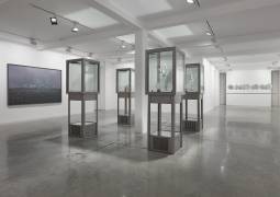 Installation view of Julian Charrière exhibition at Parasol unit