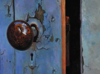 Dino Rinaldi, Doorknob, Oil on Clayboard, 11''x 14''