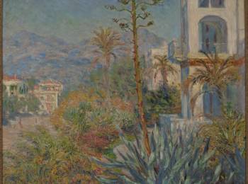 Claude Monet, Villas in Bordighera, 1884. Oil on canvas. SBMA, Bequest of Katharine Dexter McCormick in memory of her husband, Stanley McCormick.