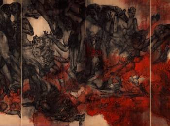 Iri Maruki & Toshi Maruki, Fire (1950), 180cm x 720cm, Maruki Gallery for the Hiroshima Panels