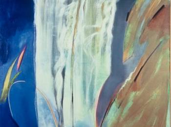Oil on canvas image of Yosemite Falls